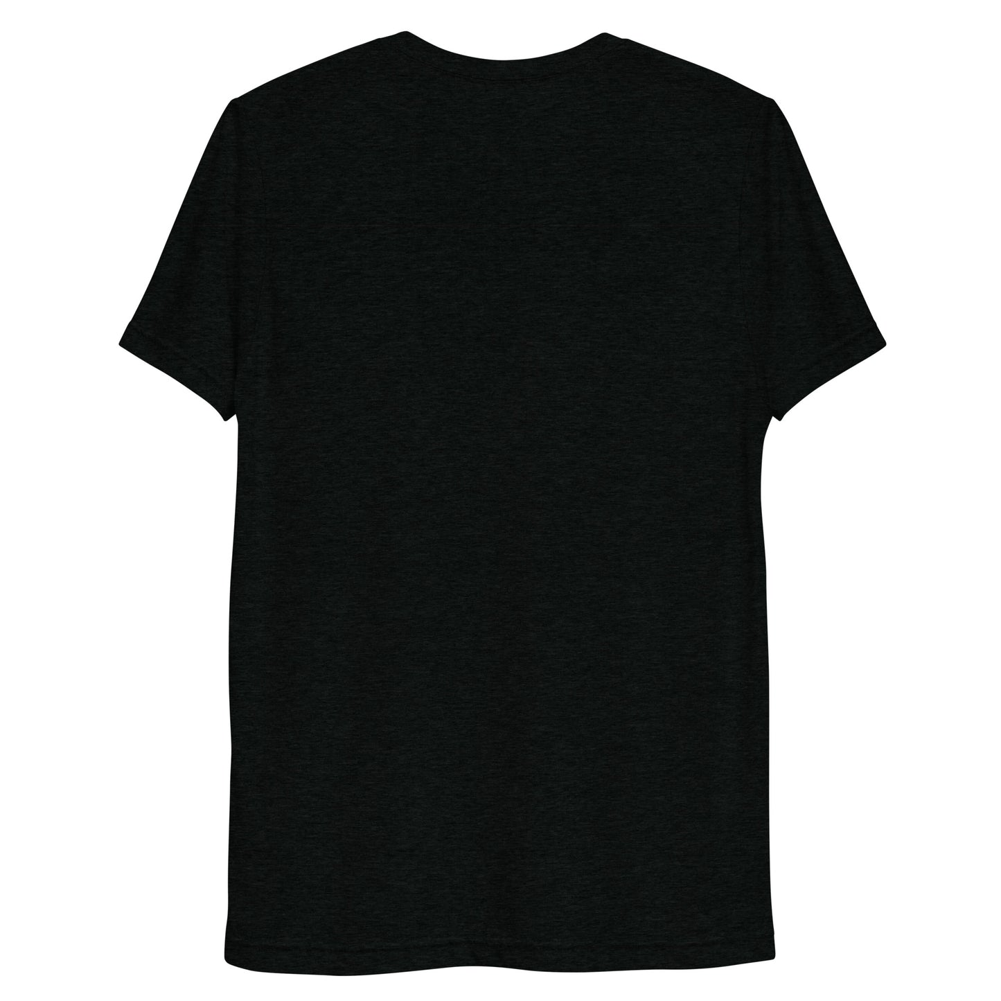 Back view of the Hellbeing Lucifer's pulpit unisex black tri-blend t-shirt