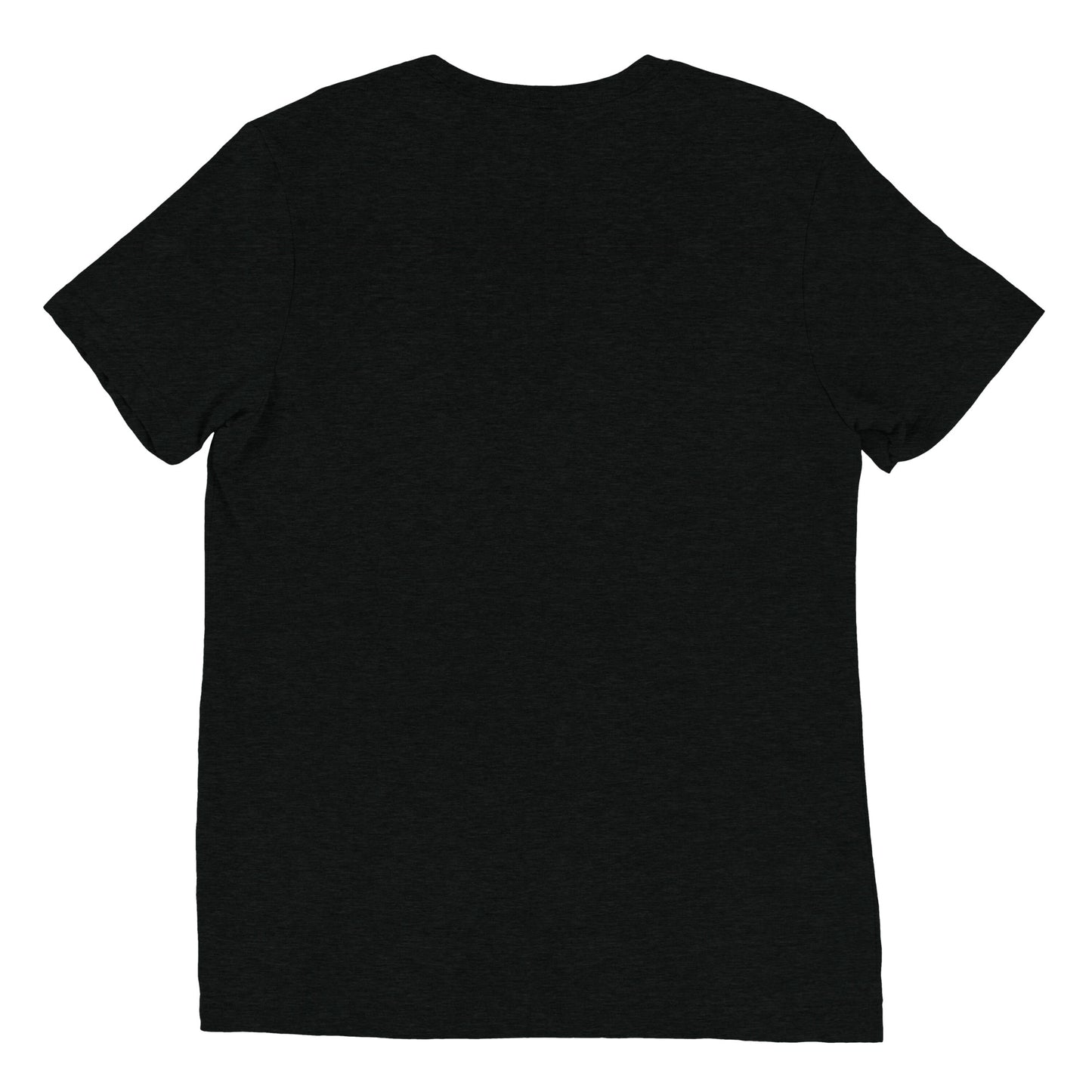 Back view of the Hellbeing Lucifer's pulpit unisex black tri-blend t-shirt