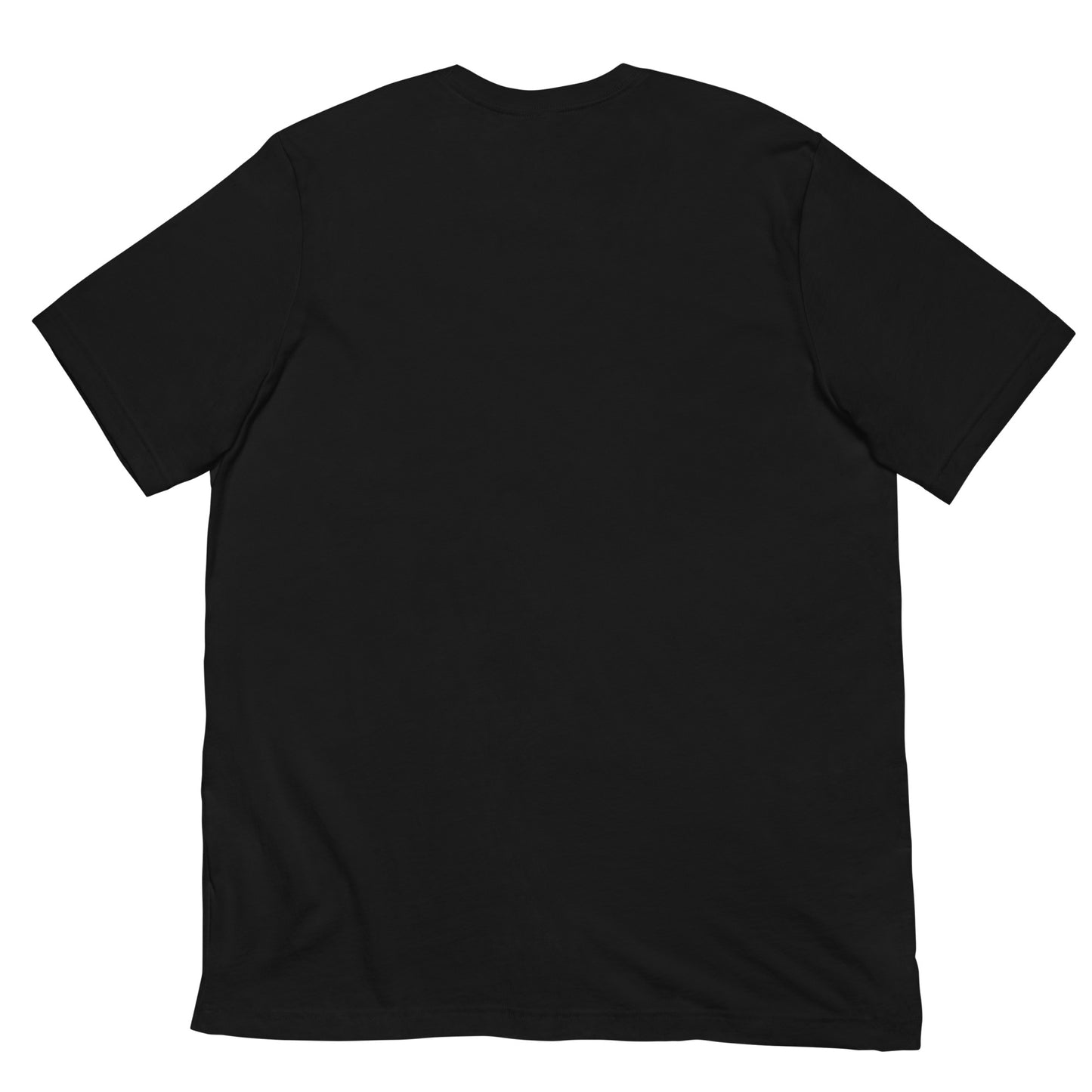 Back view of the Hellbeing Cannabis Plant skull unisex black t-shirt