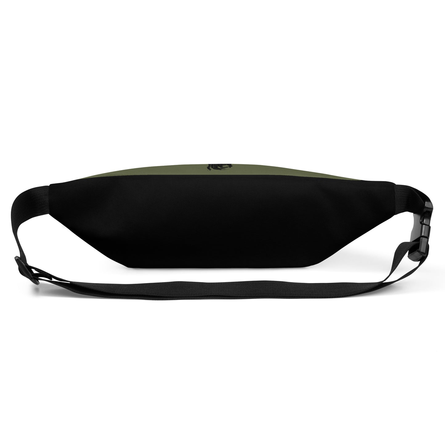 Back view of Hellbeing black and green fanny pack