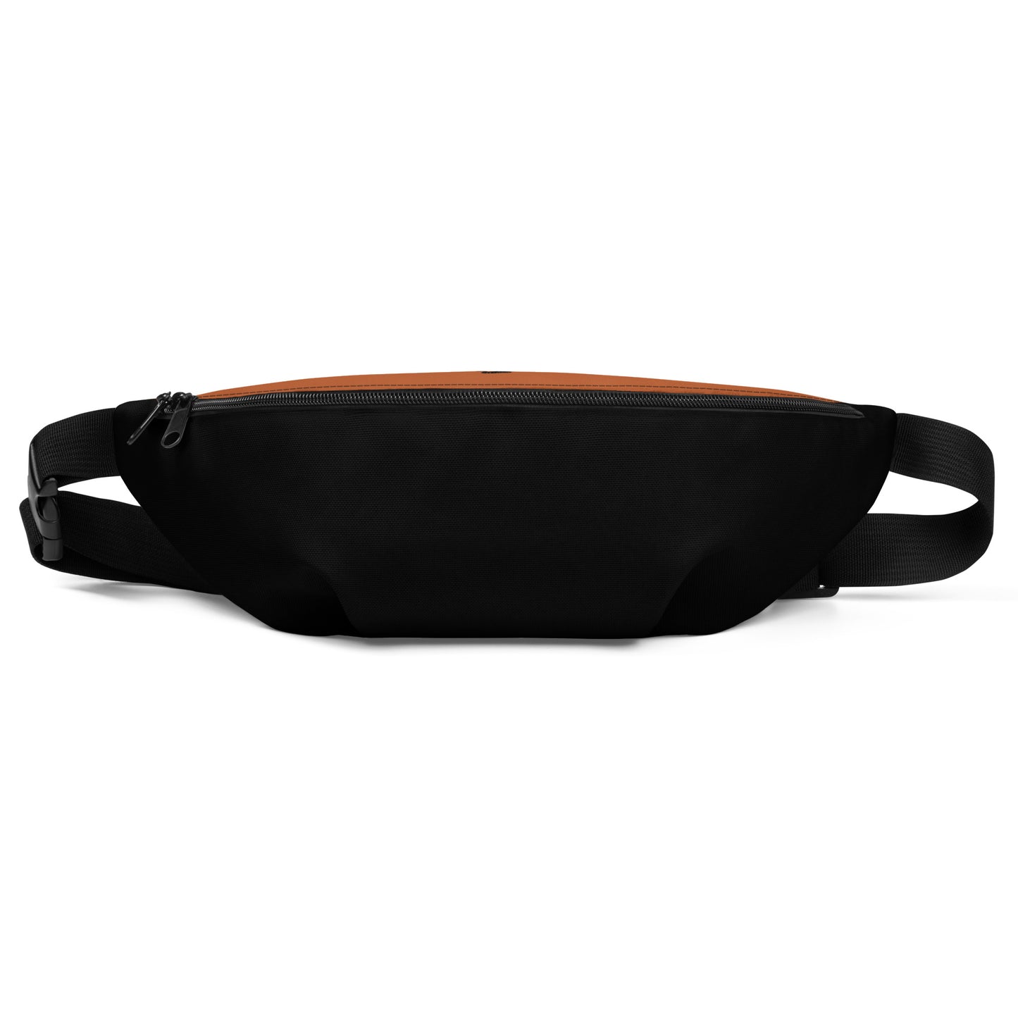 Front view of Hellbeing black and orange fanny pack