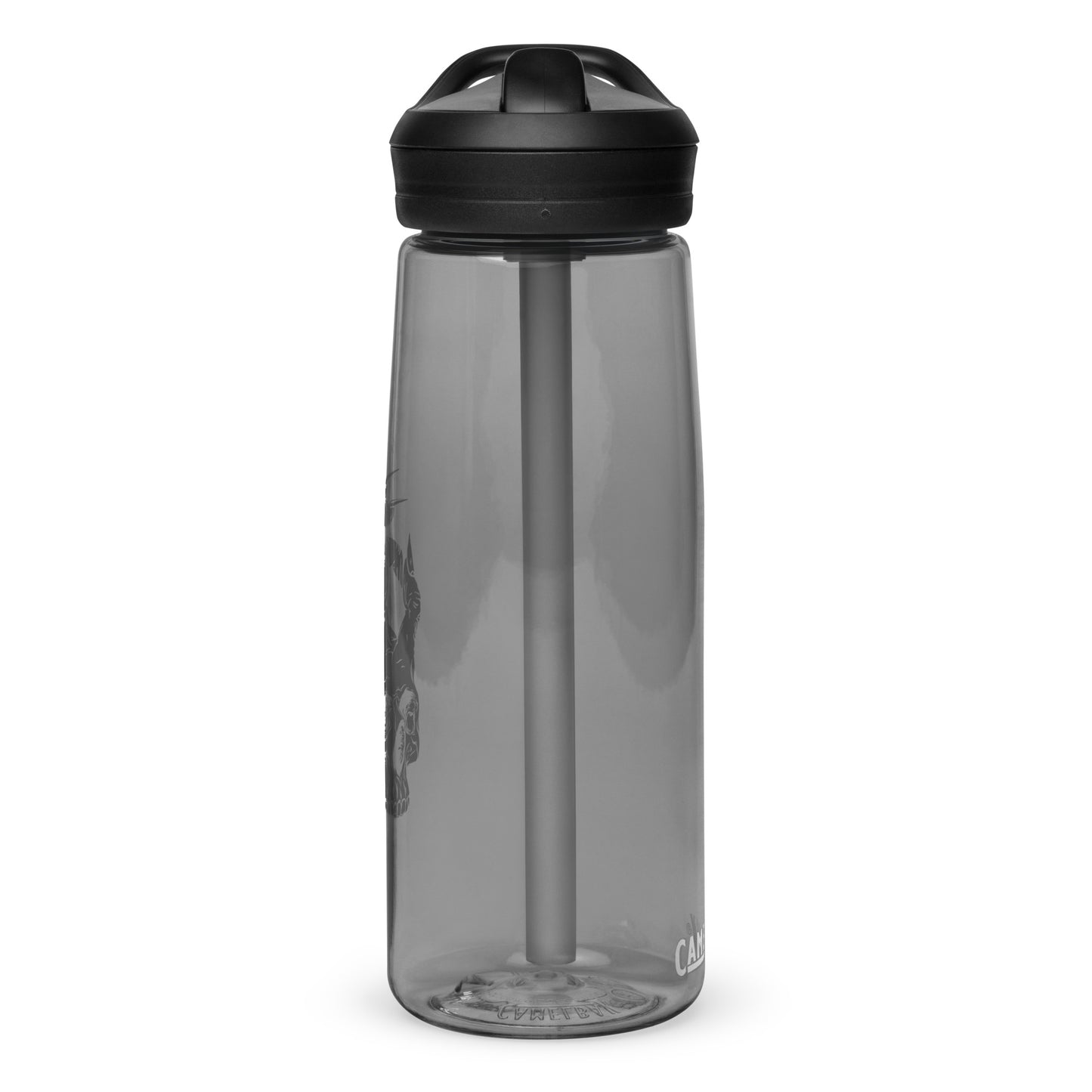 Right side view of Hellbeing gray 24oz. CamelBak Eddy® Sport water bottle