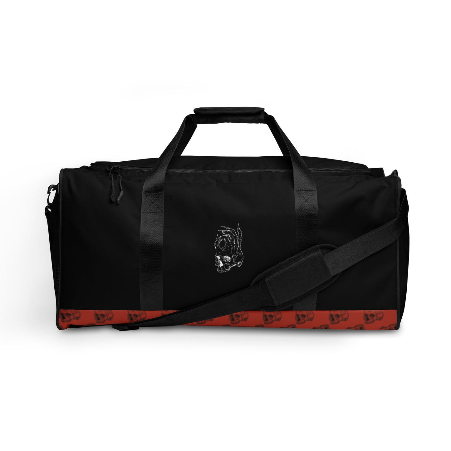 Hellbeing Skull logo Black and Red Duffle bag