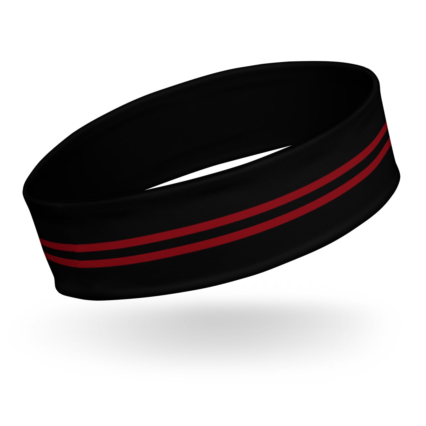 Hellbeing headband in black and red from the back