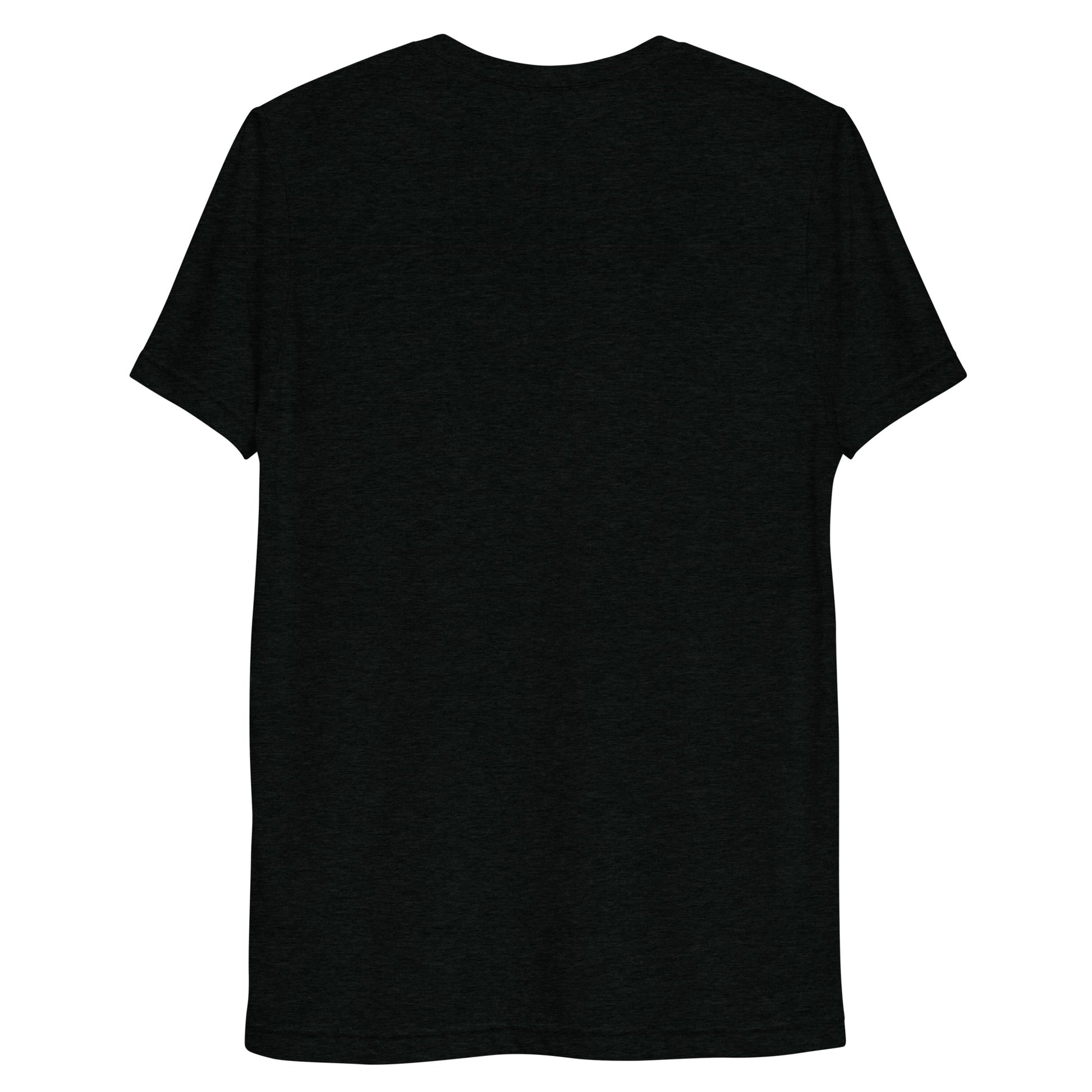 Back view of the Hellbeing Lucifer's pulpit unisex black tri-blend t-shirt
