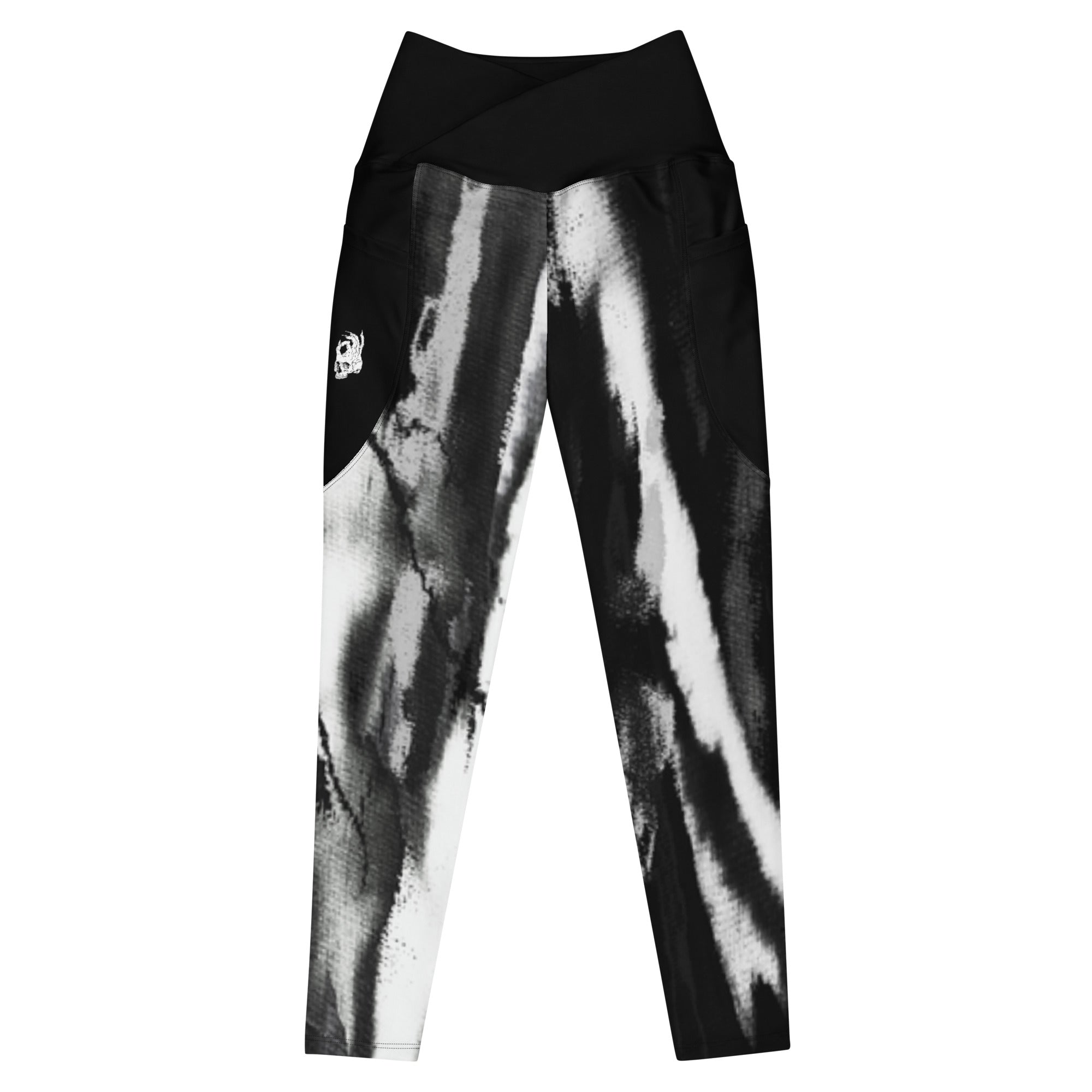 Hellbeing grayscale 2.0 crossover leggings, front view