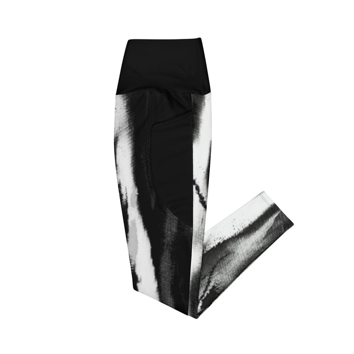 Hellbeing grayscale 2.0 crossover leggings, side detail