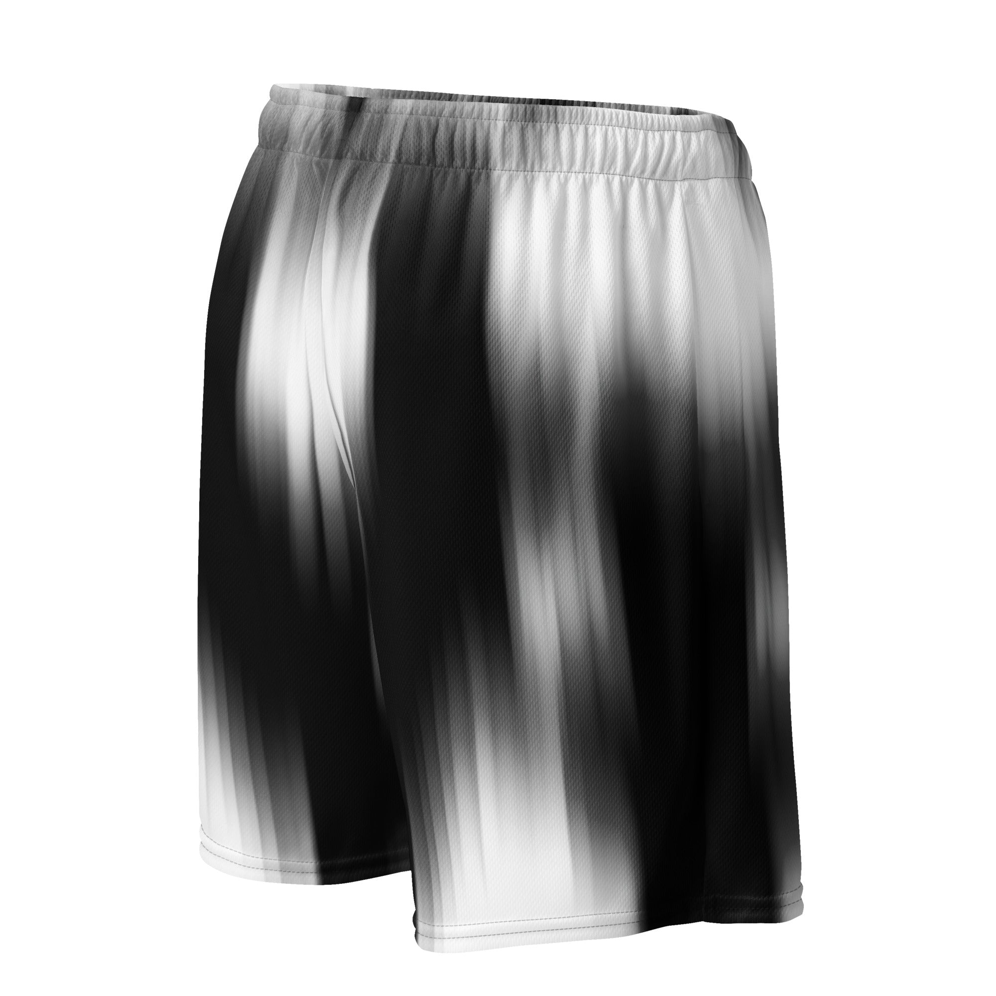 Hellbeing grayscale mesh gym shorts, back detail