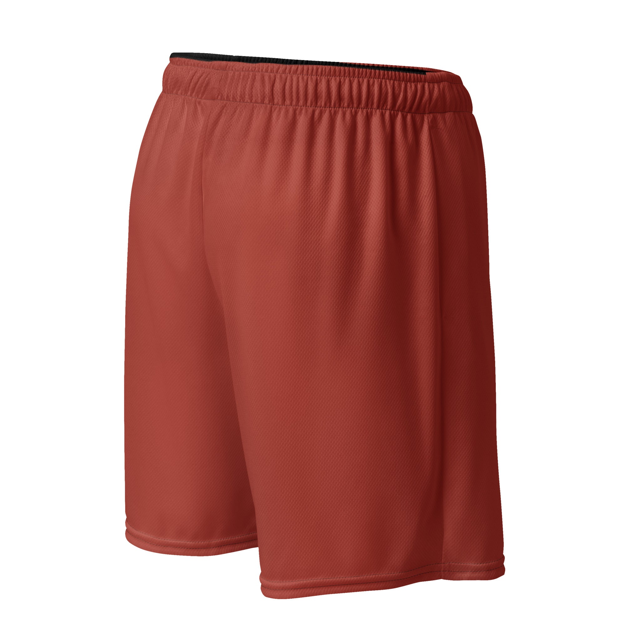Hellbeing red mesh gym shorts, back detail