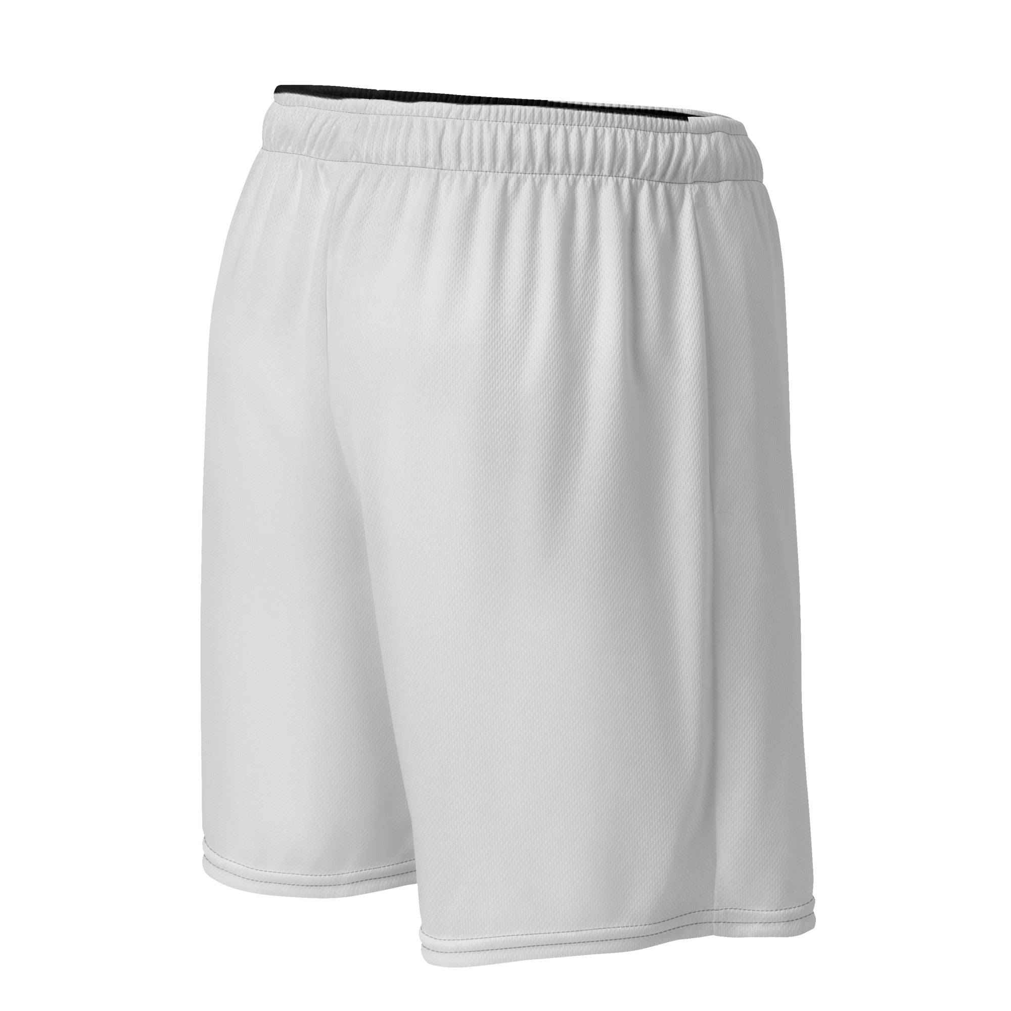 Hellbeing light gray mesh gym shorts, back detail