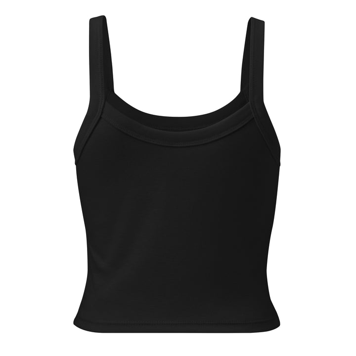 Hellbeing micro-rib tank top in black, back view
