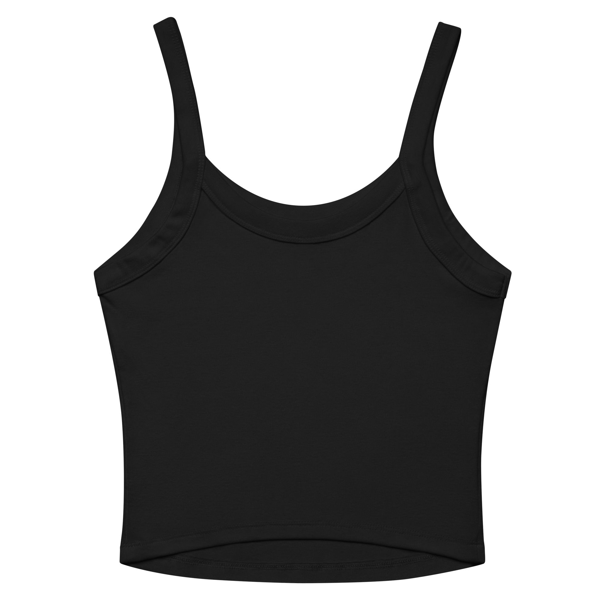 Hellbeing micro-rib tank top in black, back detail