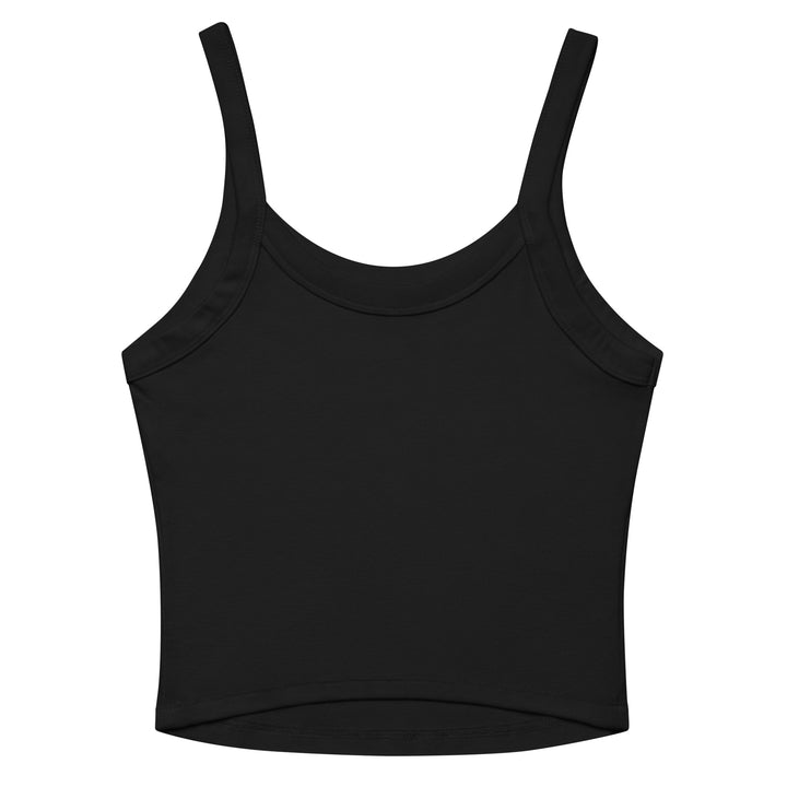 Hellbeing micro-rib tank top in black, back detail