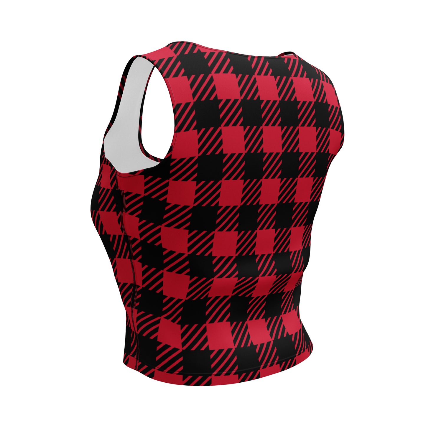 Hellbeing Red Plaid Crop top