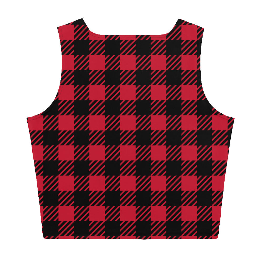 Hellbeing Red Plaid Crop top