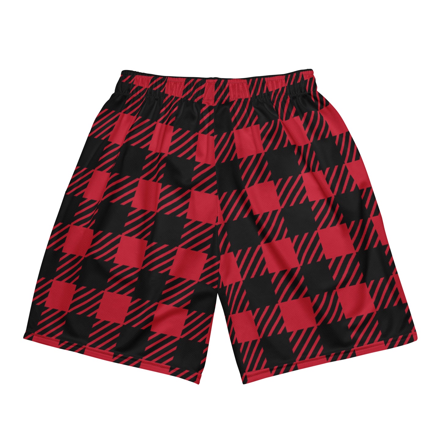 Hellbeing red plaid mesh shorts