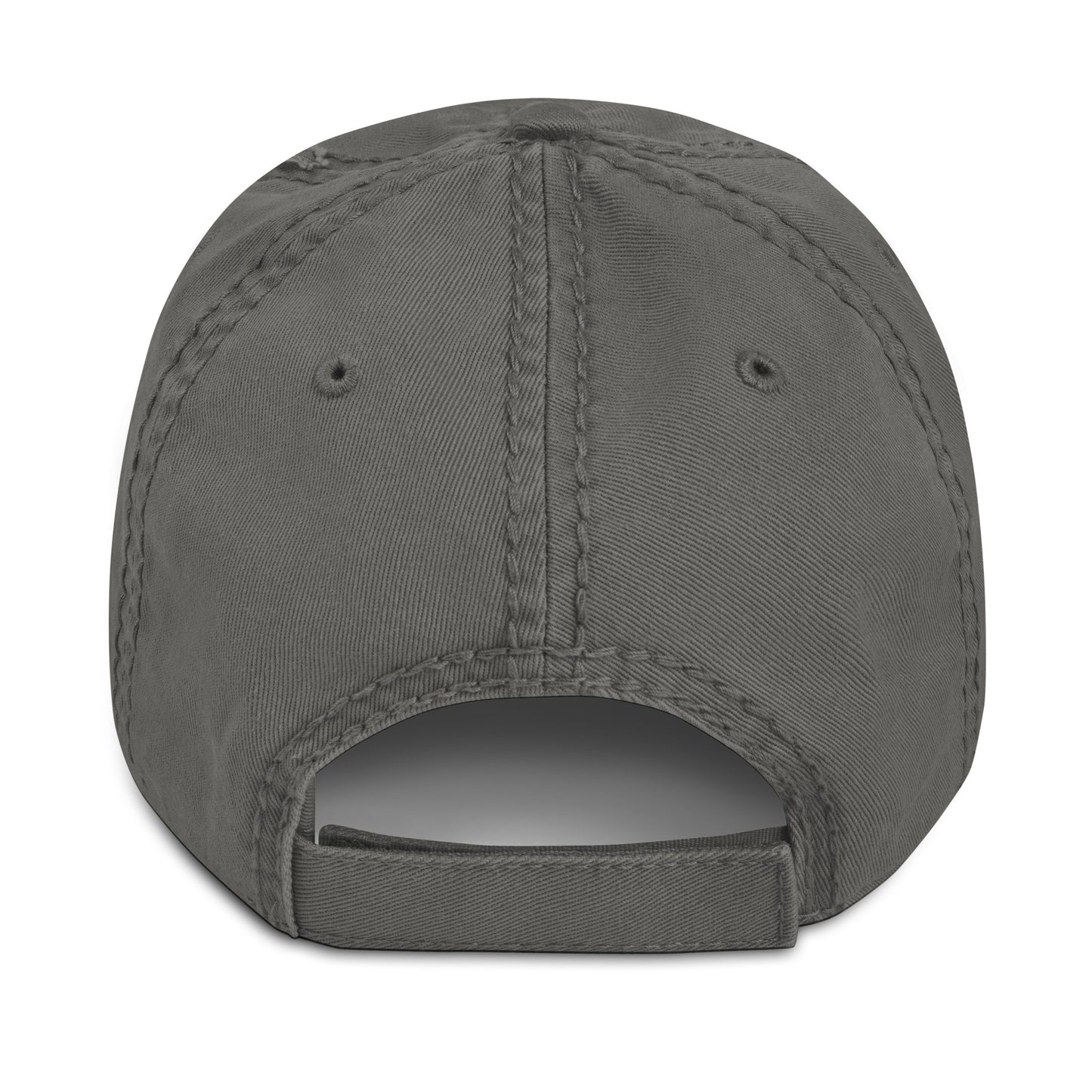 Hellbeing Skull distressed dad hat in charcoal