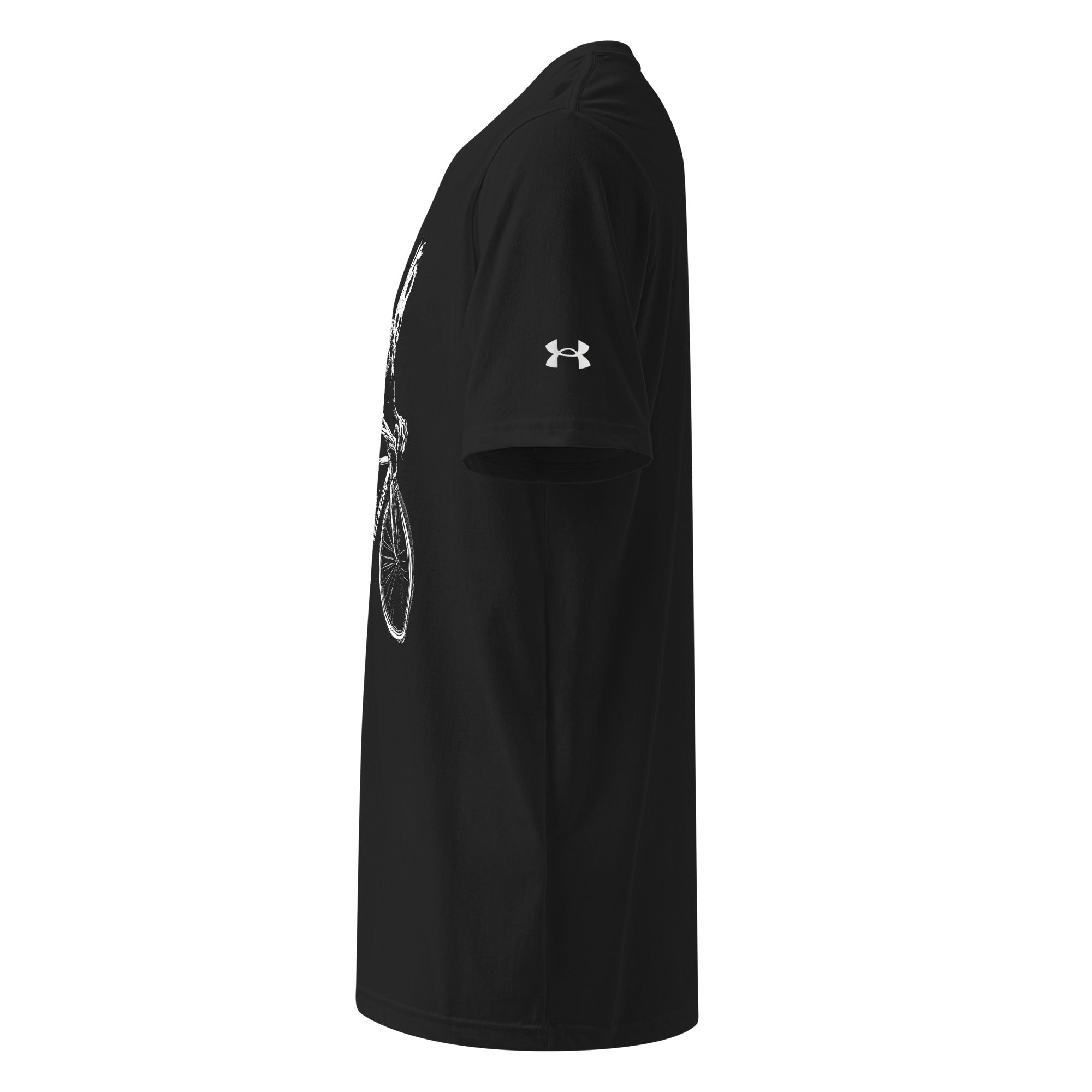 Hellbeing cycling skeleton performance tee in black, left side view