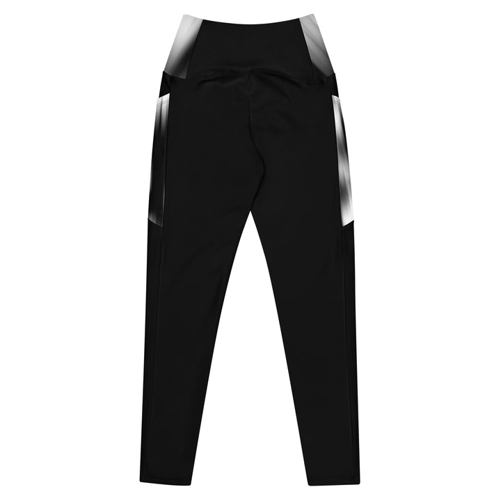 Hellbeing grayscale crossover leggings, back view