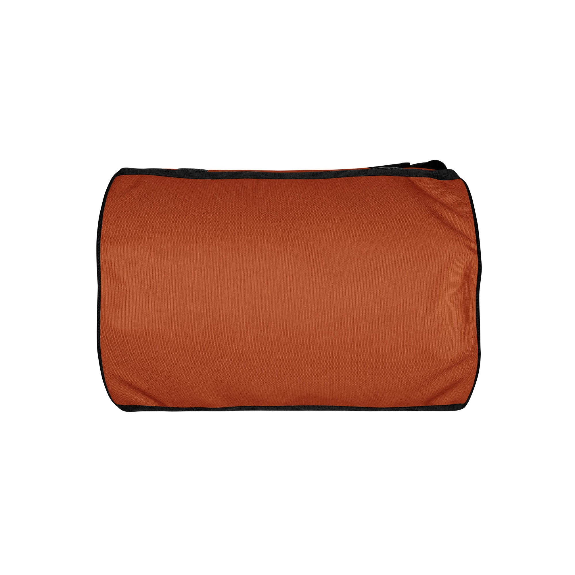 Hellbeing gym bag in burnt orange and black, bottom view