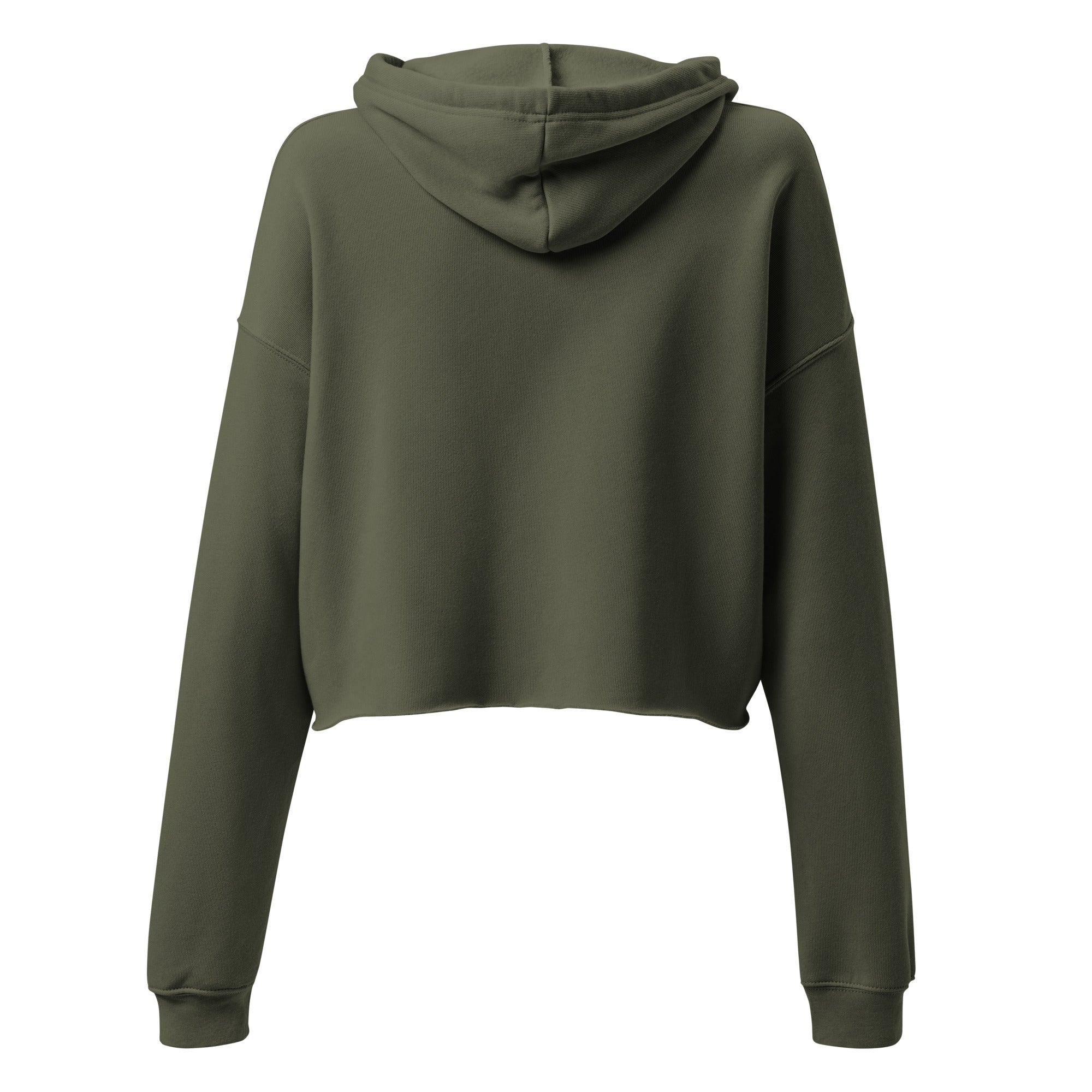 Hellbeing Sonic Overlord skeleton guitarist crop hoodie in green, back view