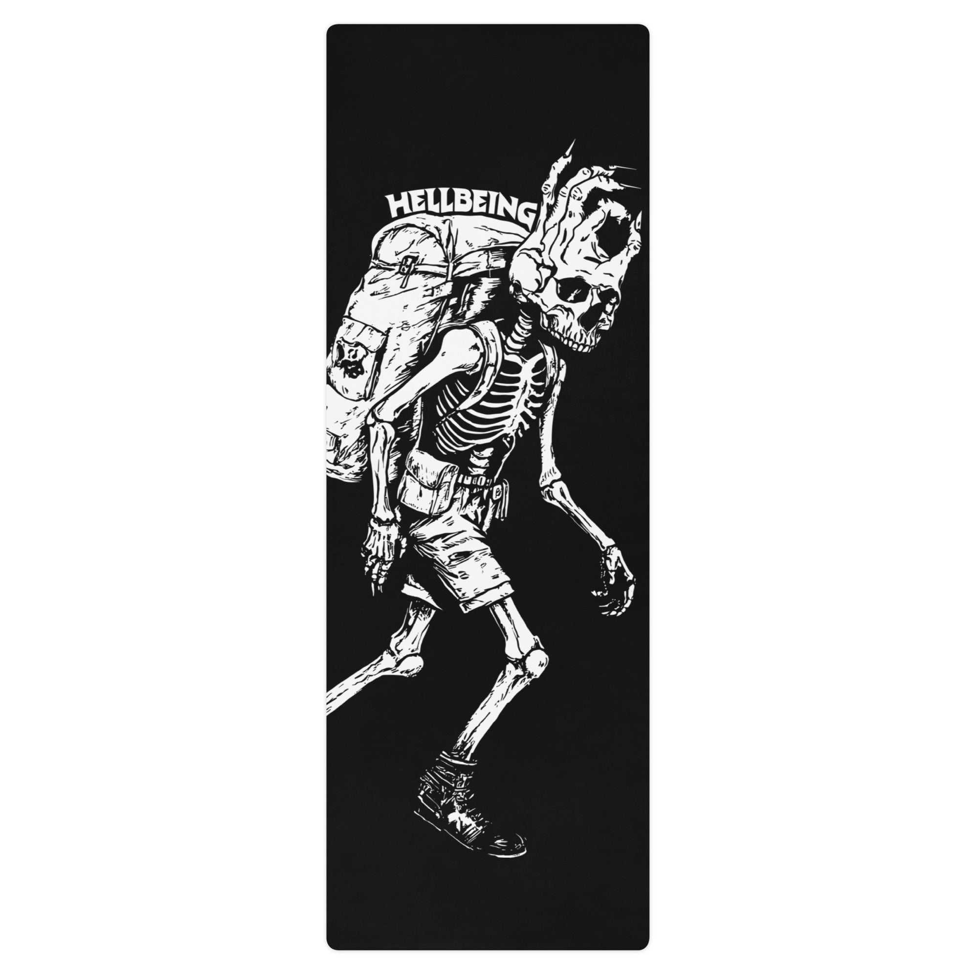 Hellbeing trail yoga mat, flat top view