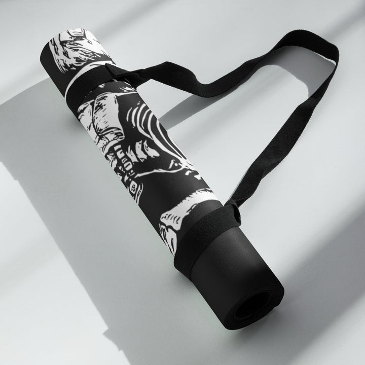 Hellbeing trail yoga mat, rolled up