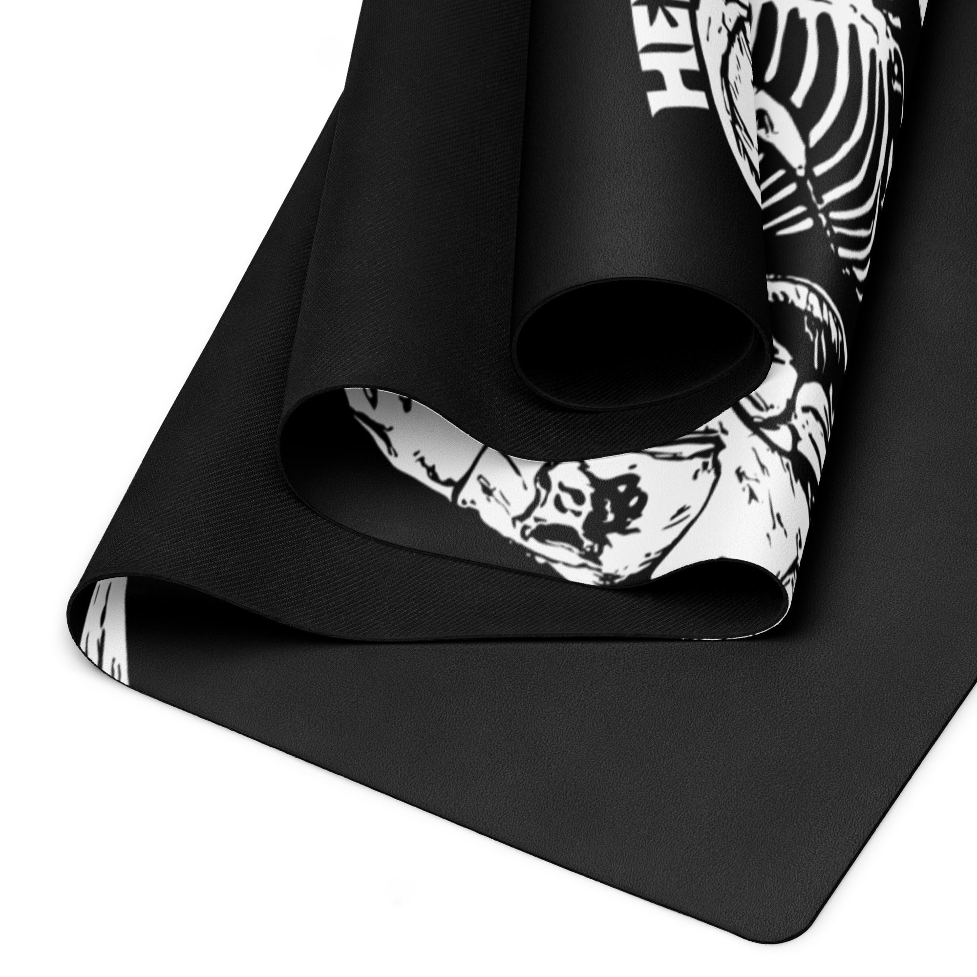 Hellbeing trail yoga mat, design close-up
