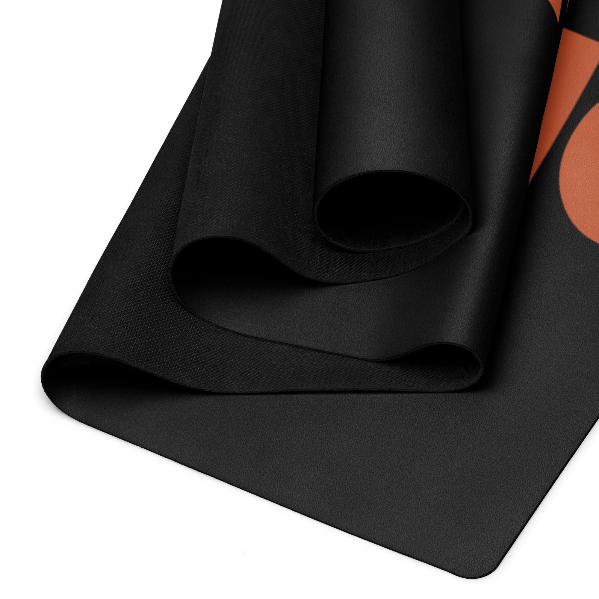 Hellbeing skull logo yoga mat, logo detail