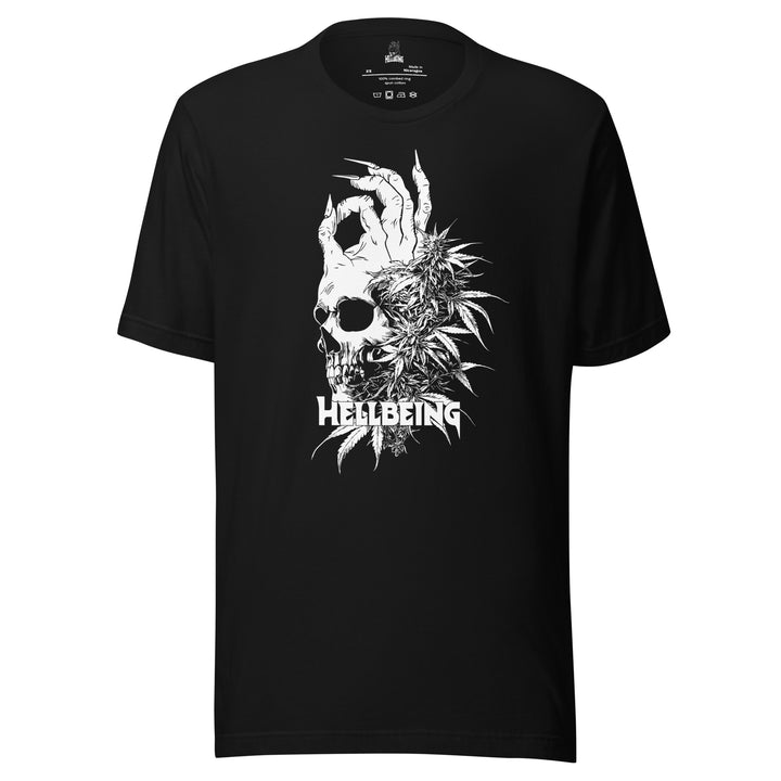 Hellbeing Weed black t-shirt, front view