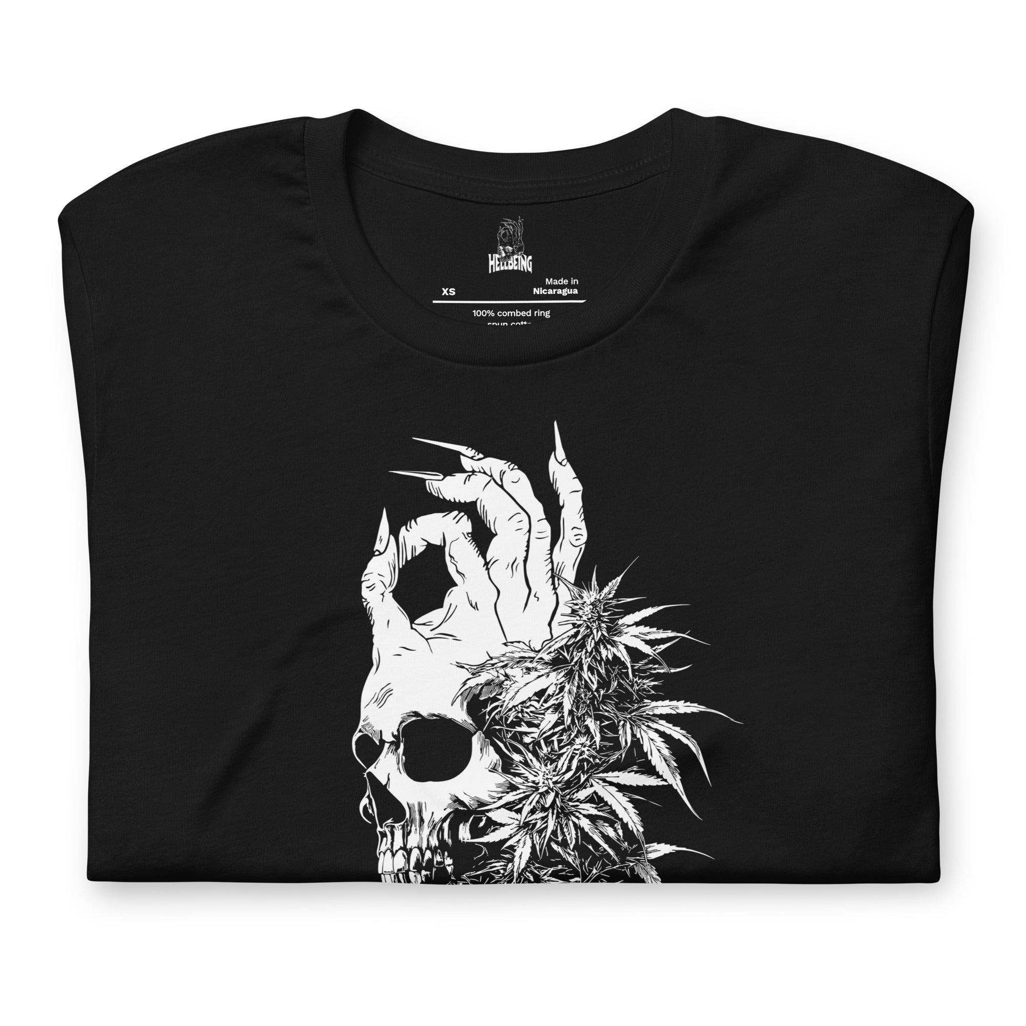 Hellbeing Weed black t-shirt, front design view
