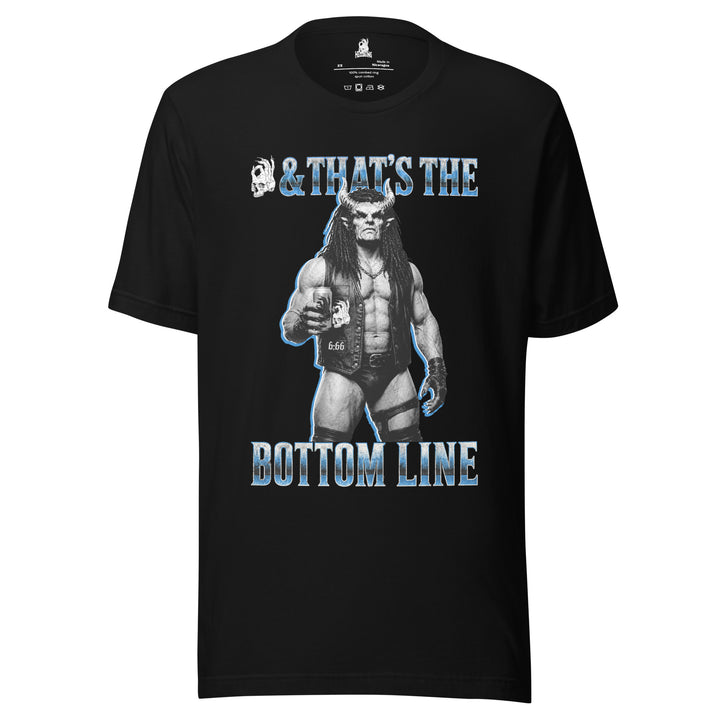 Hellbeing The Bottom Line black tee, front angle view