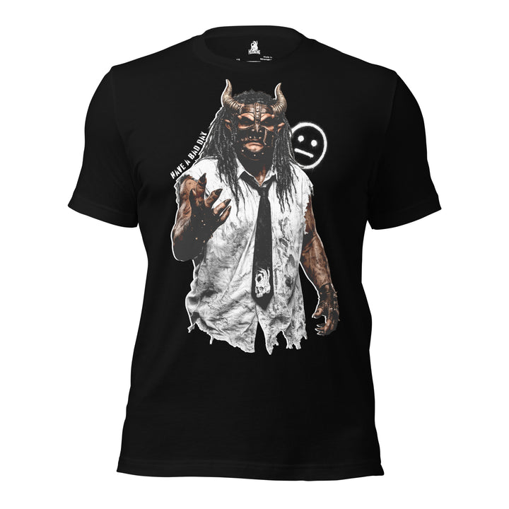 Hellbeing Have a Bad Day black tee, front view