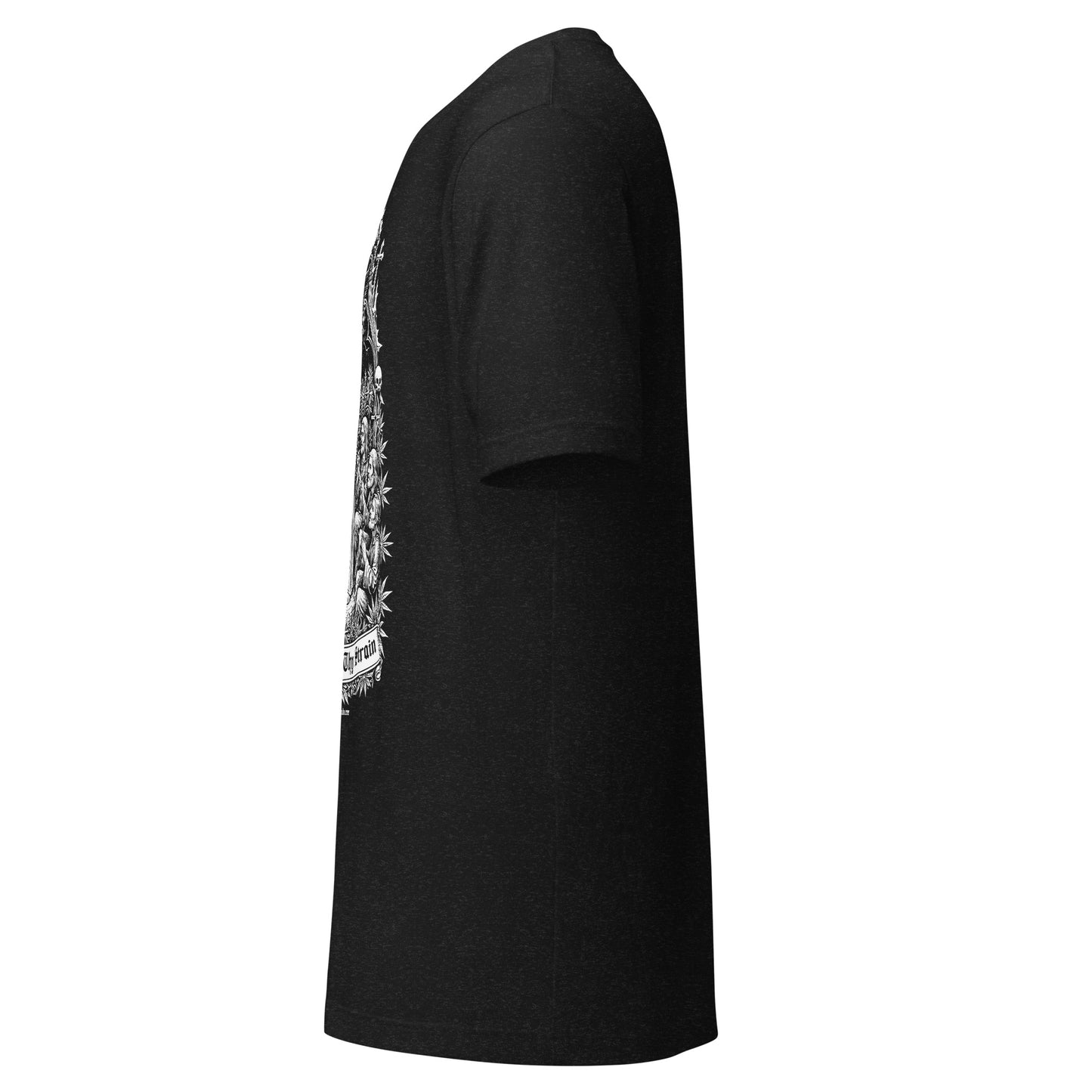 Hellbeing Hallowed Be Thy Strain black heather t-shirt, left side view