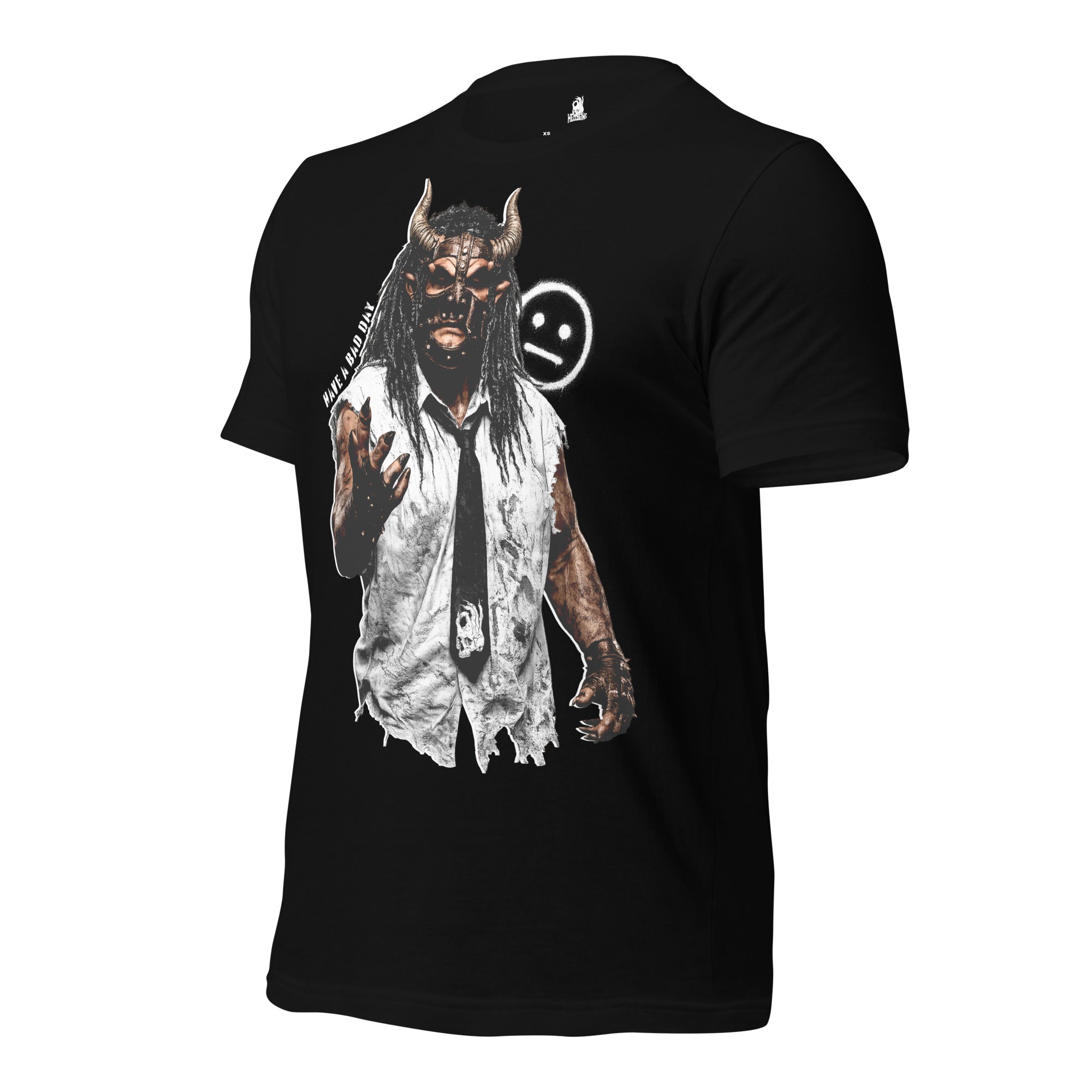 Hellbeing Have a Bad Day black tee, left front view