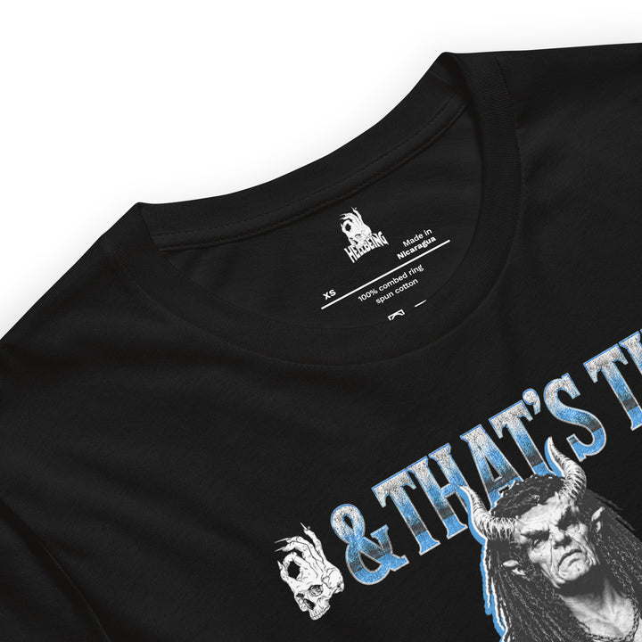 Hellbeing The Bottom Line black tee, fabric detail