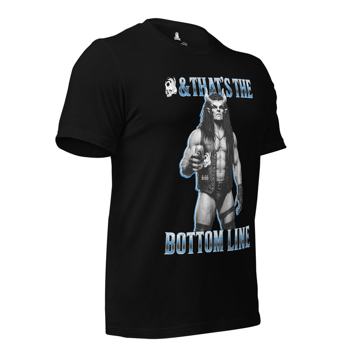 Hellbeing The Bottom Line black tee, right front view