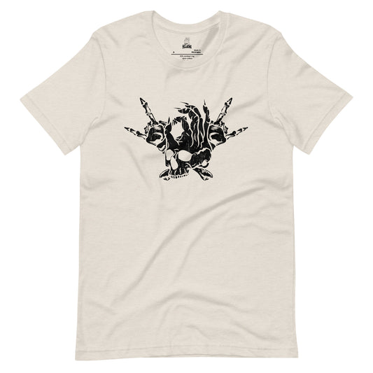 Hellbeing Skull and Crossbones t-shirt in Dust