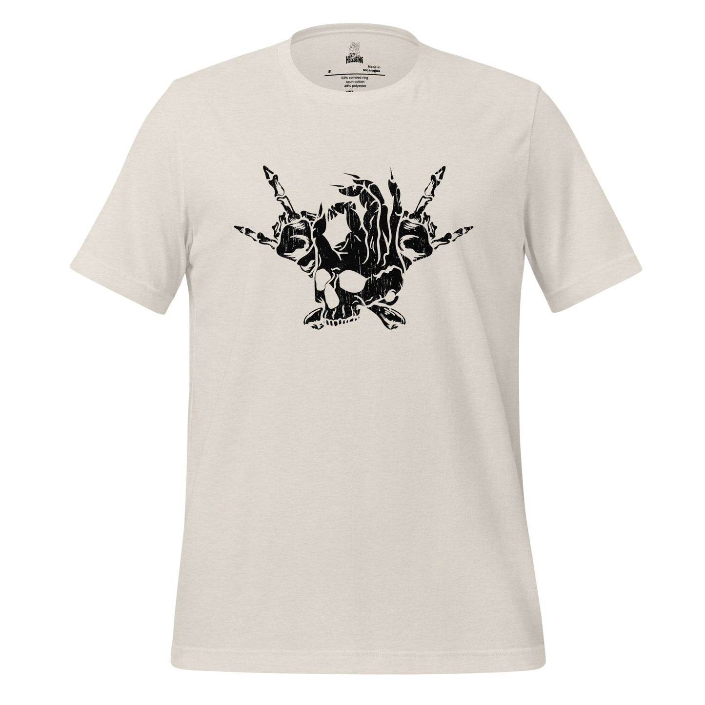 Hellbeing Skull and Crossbones t-shirt in Dust