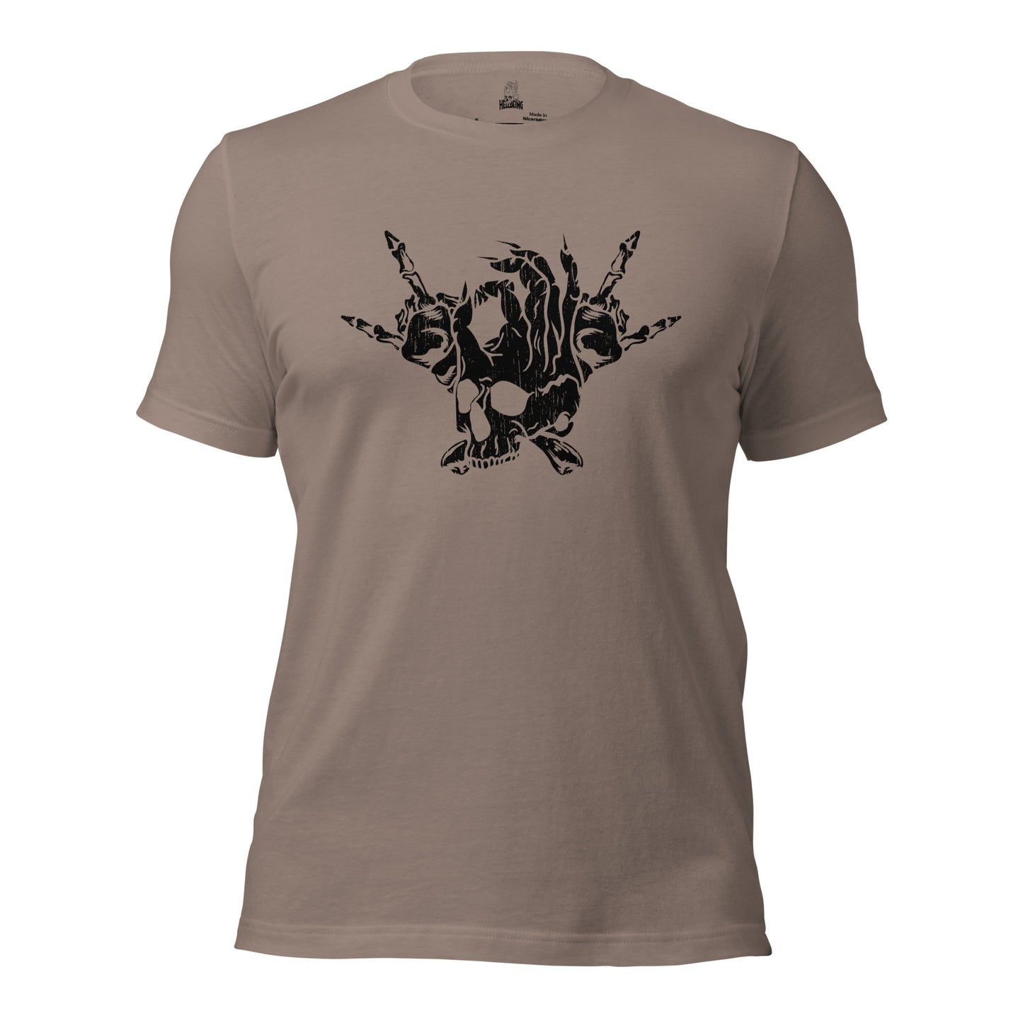 Hellbeing Skull and Crossbones tshirt in pebble