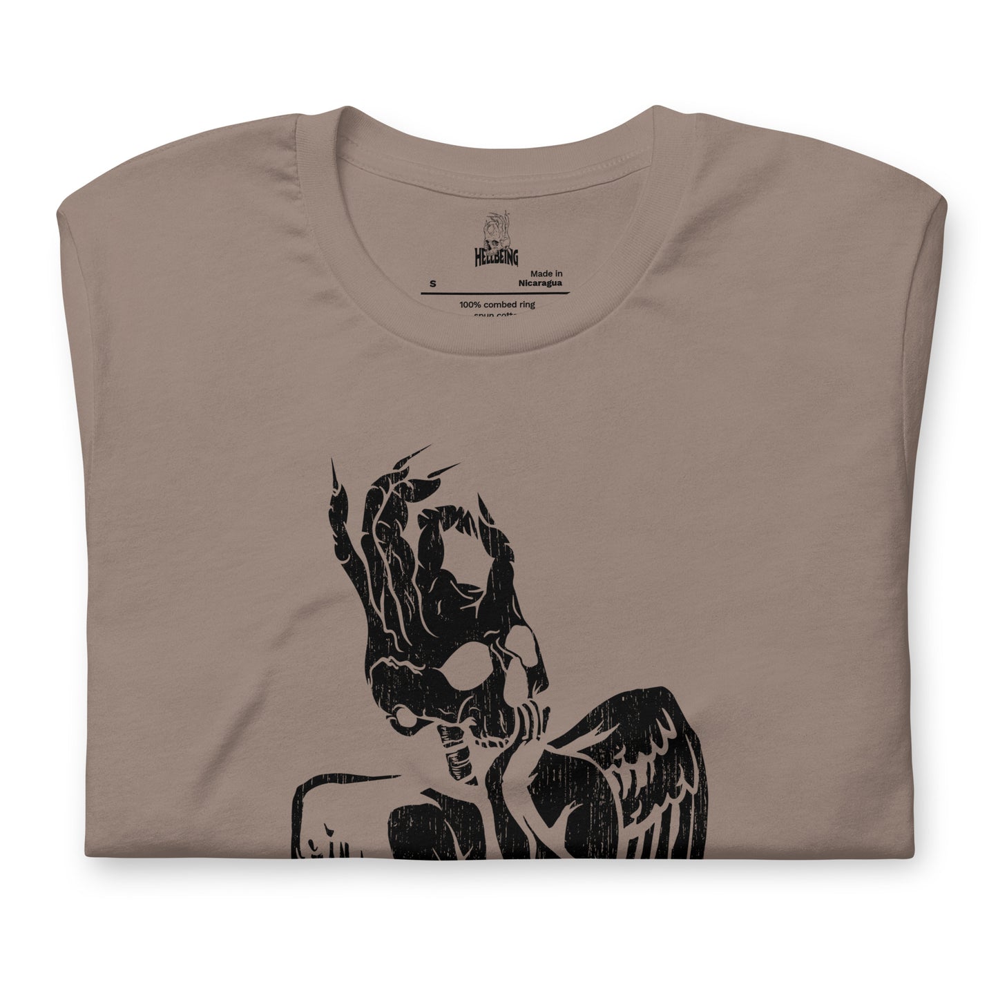 Hellbeing Cherub t-shirt black on pebble