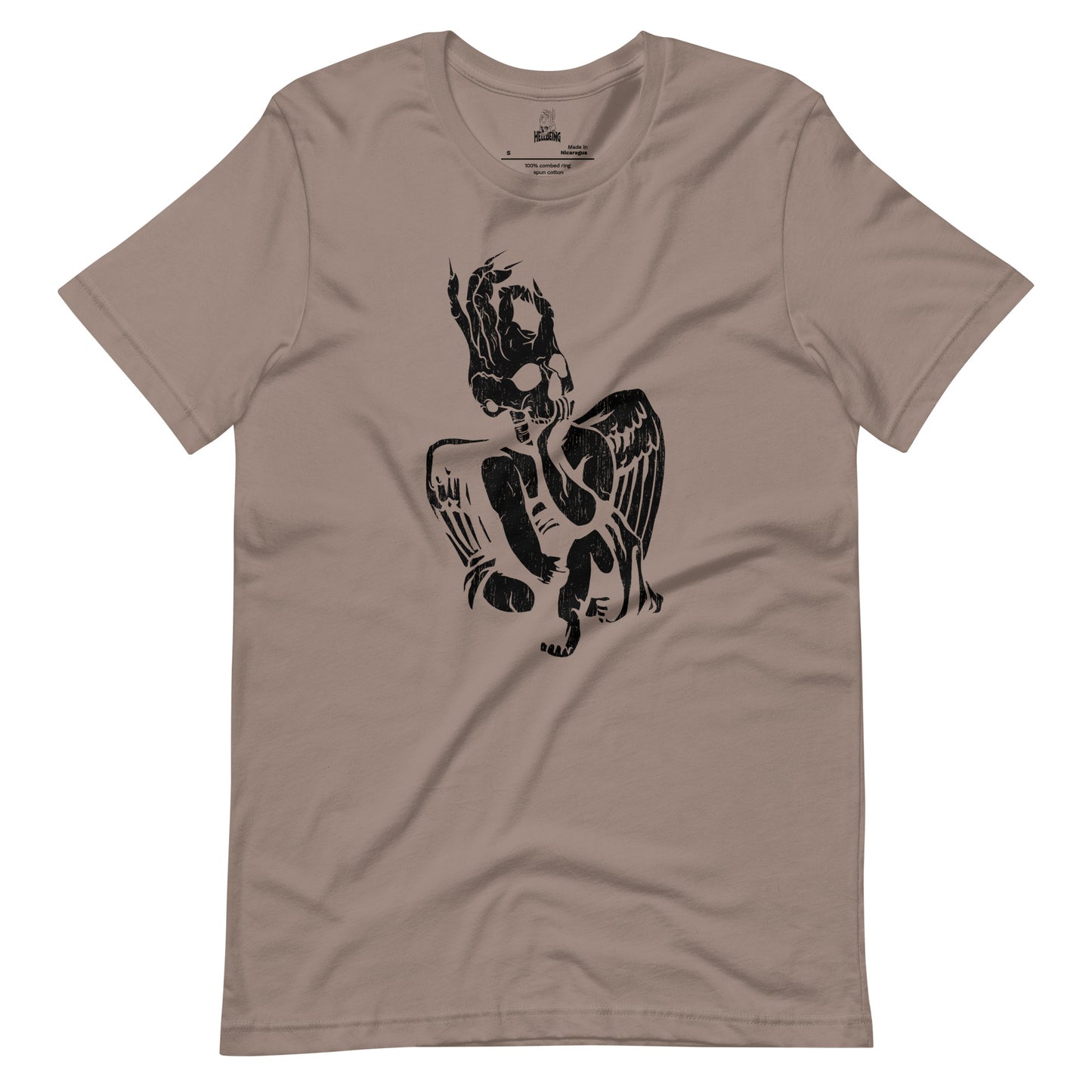 Hellbeing Cherub t-shirt black on pebble