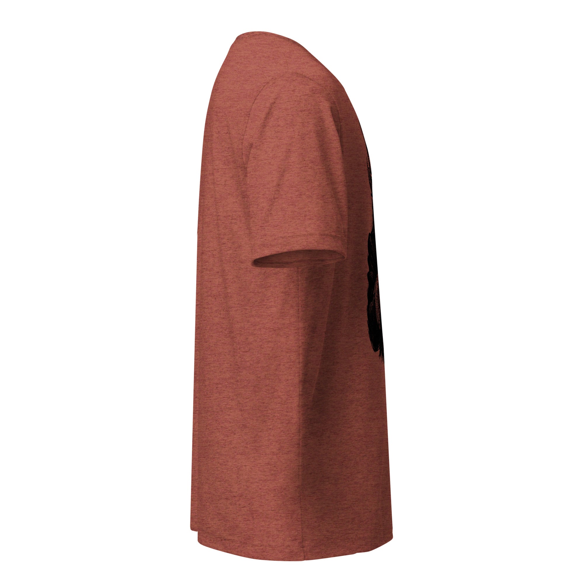 Hellbeing Uncle Satan rust tri-blend t-shirt, right side view