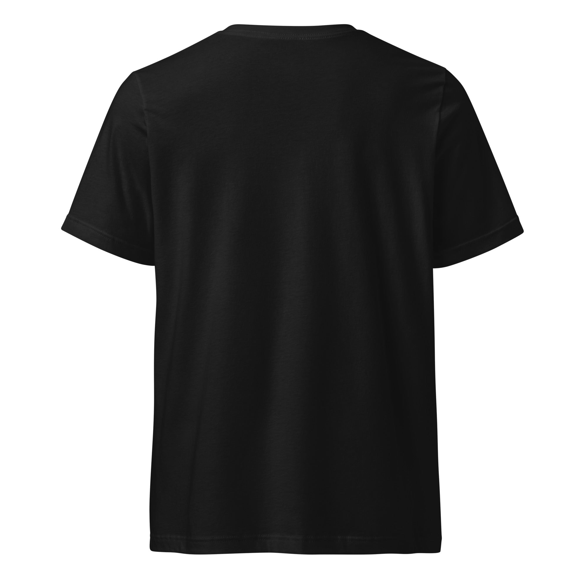 Hellbeing Helliday black v-neck t-shirt, back view