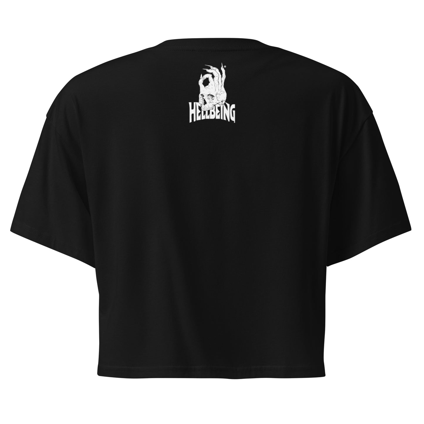 Hellbeing Hallowed Be Thy Strain black crop top, back view