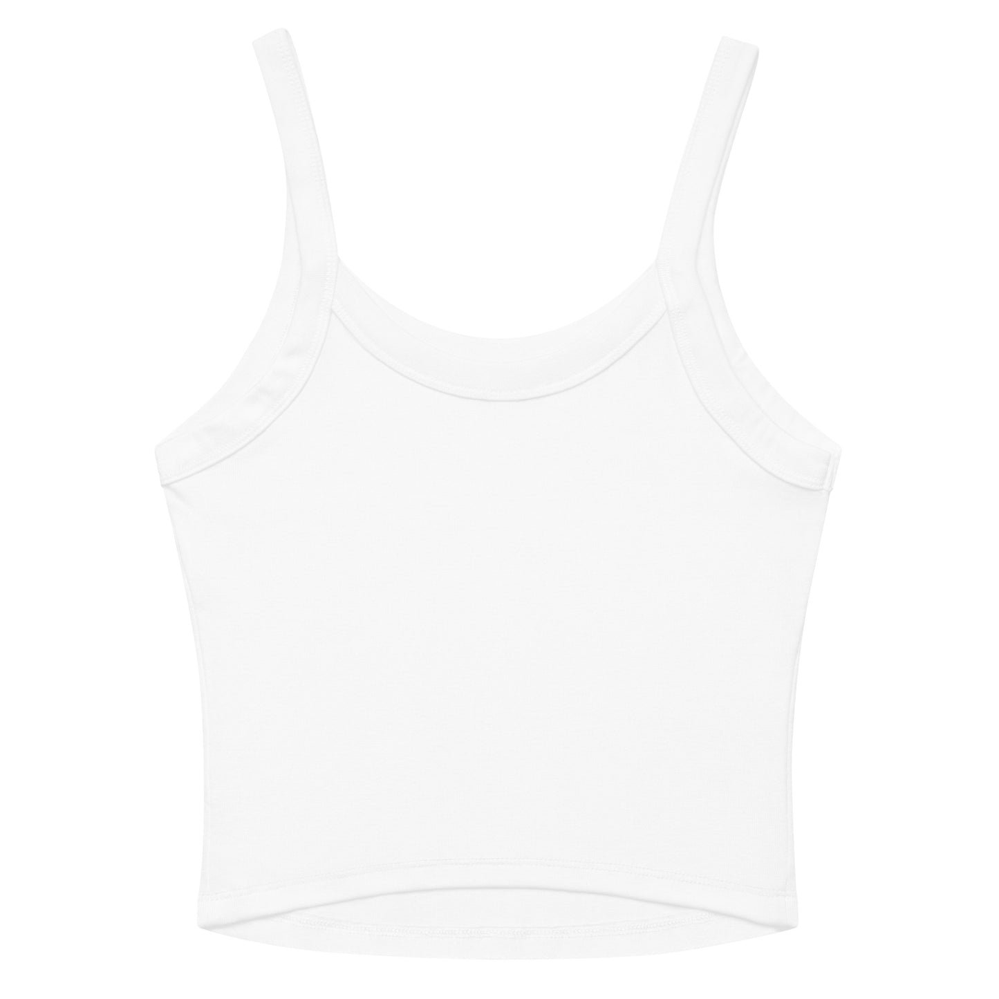 Hellbeing Uncle Satan white women's micro-rib tank top, back view