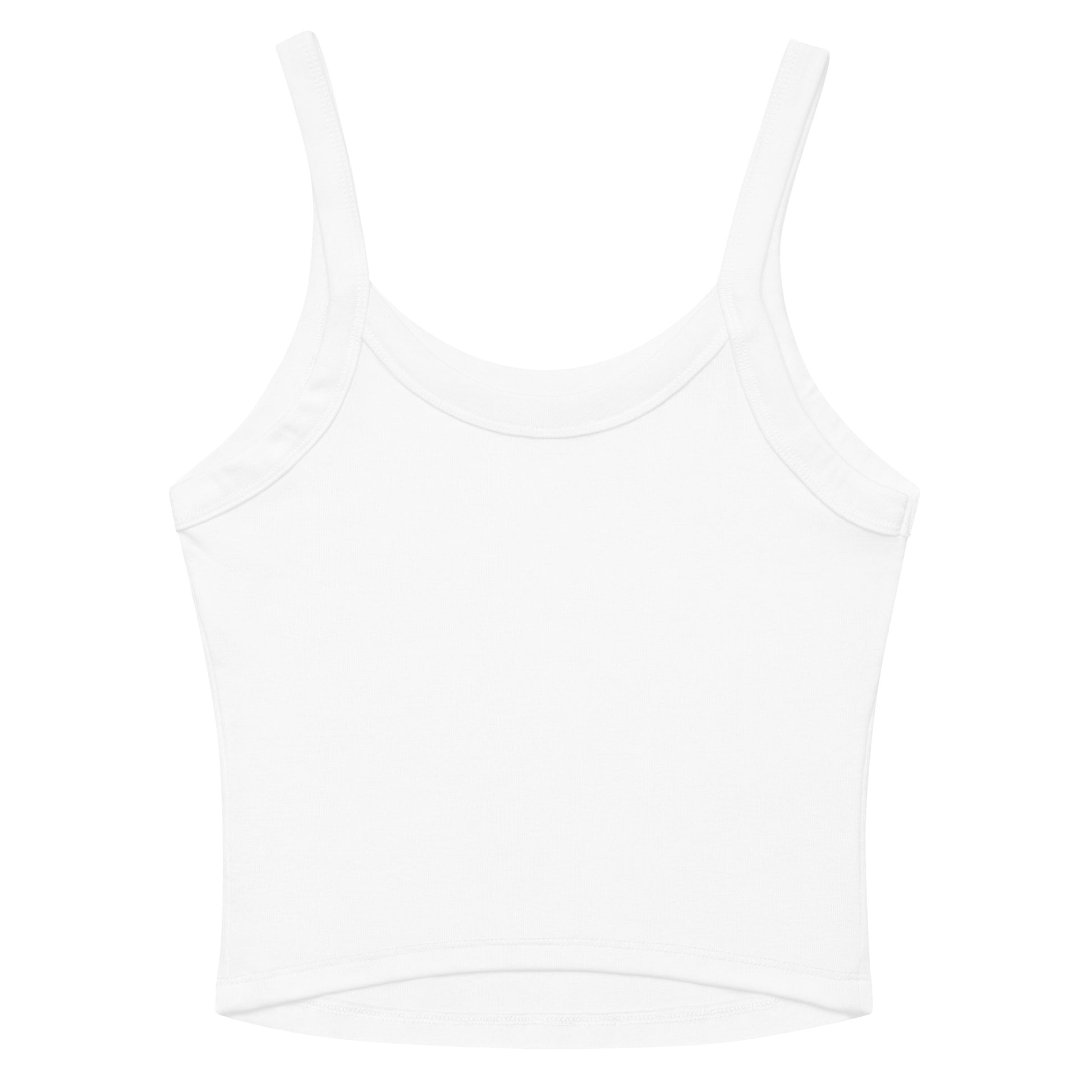 Hellbeing Uncle Satan white women's micro-rib tank top, back view